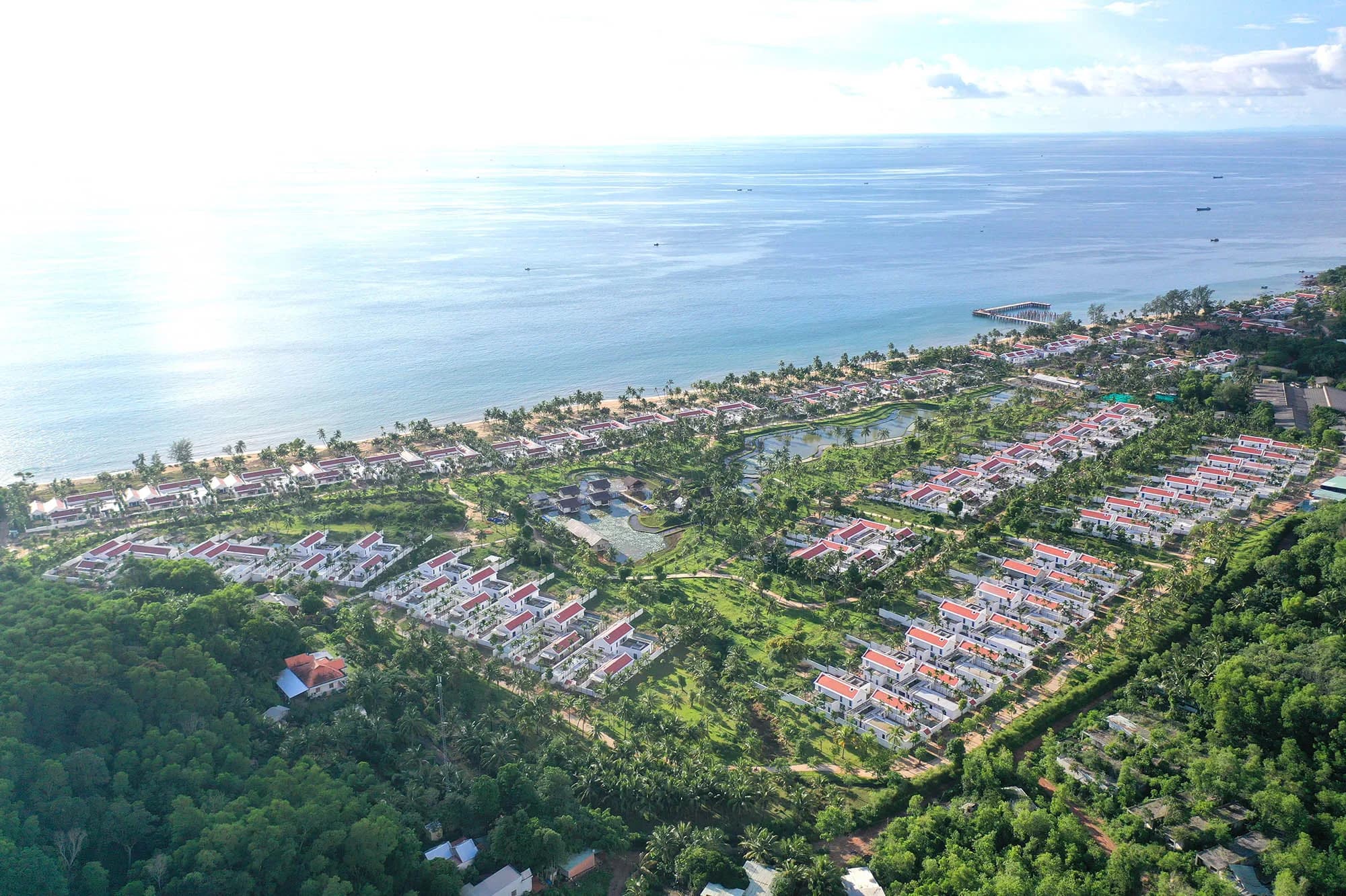 Phối cảnh khu biệt thự Park Hyatt Phu Quoc nhìn từ trên cao